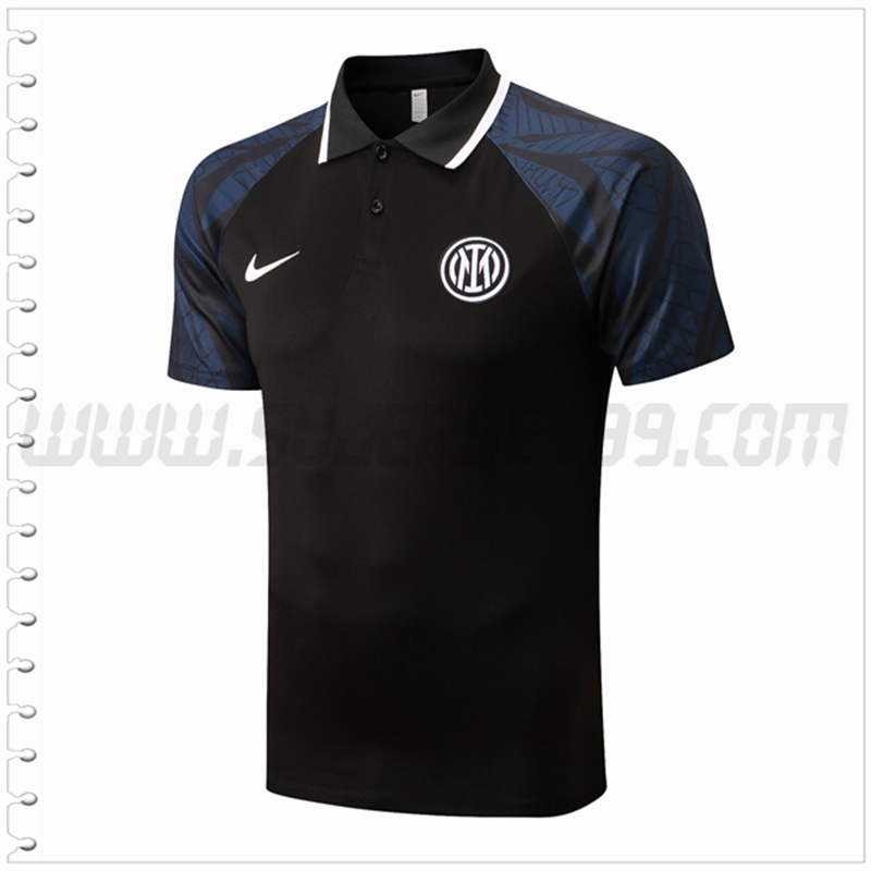 Polo Futbol Inter Milan Negro 2022 2023
