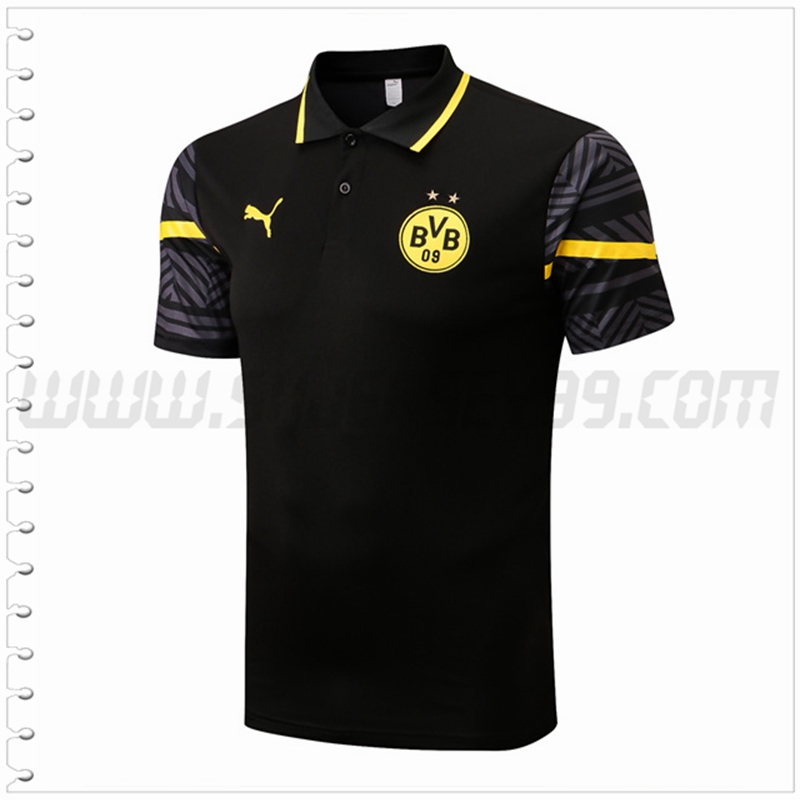 Polo Futbol Dortmund BVB Negro 2022 2023