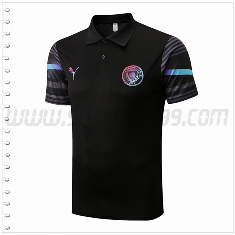 Polo Futbol Manchester City Negro 2022 2023