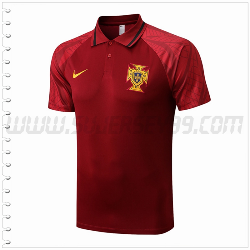 Polo Futbol Portugal Rojo 2022 2023