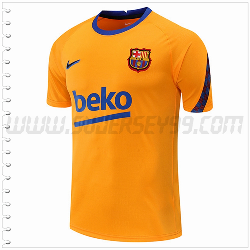 Camiseta Entrenamiento FC Barcelona Amarillo 2022 2023