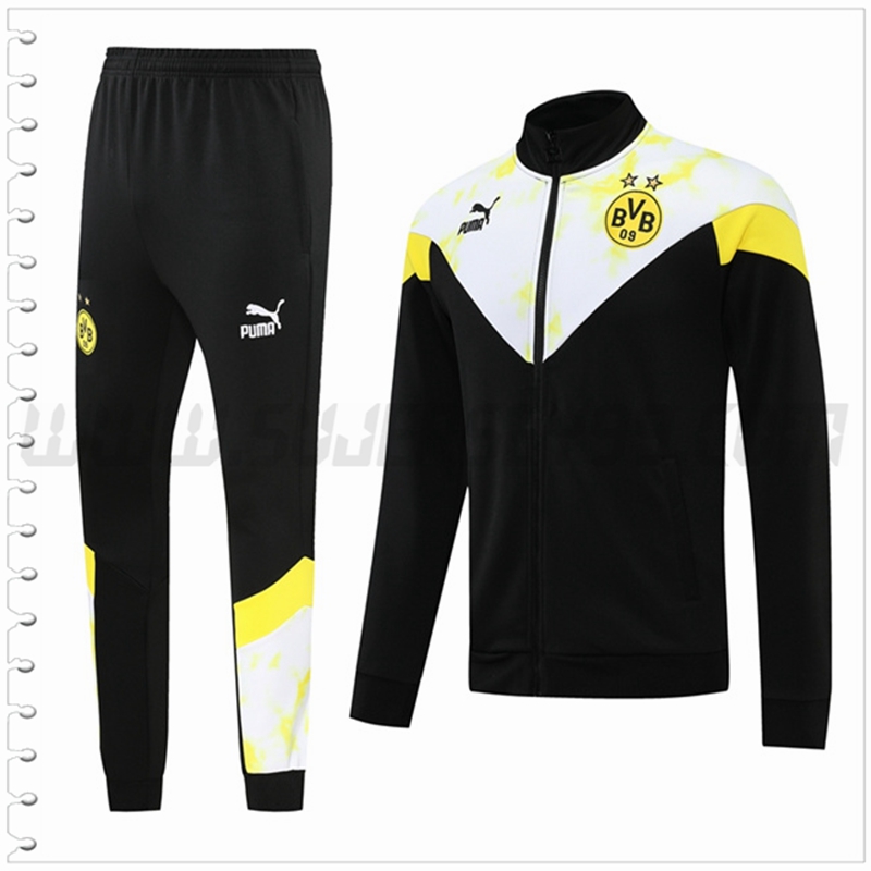 Chaqueta Chandal del Dortmund BVB Negro/Blanco 2022 2023