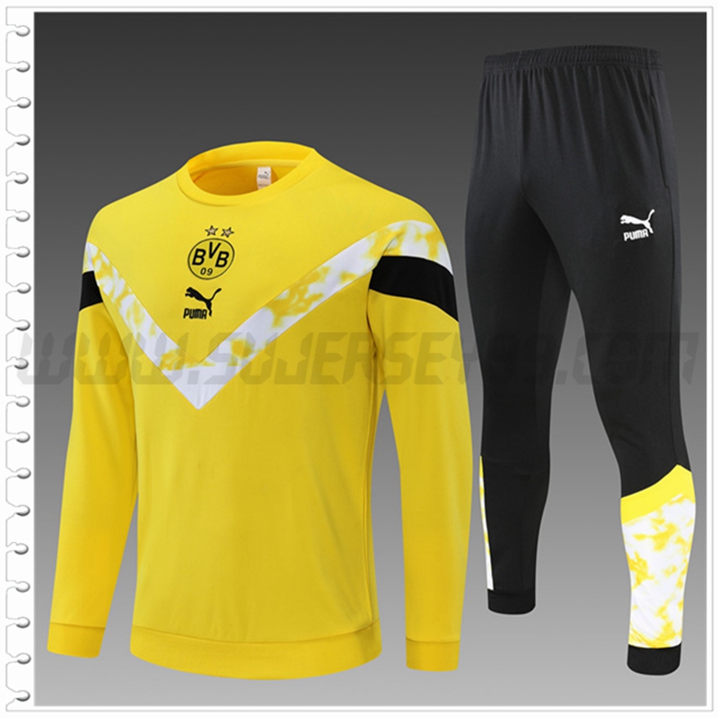 Chandal del Dortmund BVB Ninos Amarillo/Blanco 2022 2023