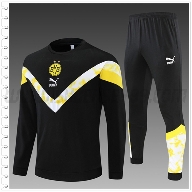 Chandal del Dortmund BVB Ninos Negro/Blanco 2022 2023