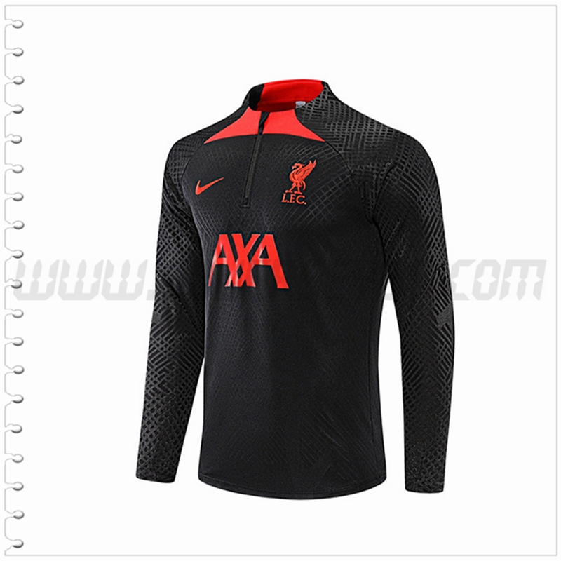 Sudadera Entrenamiento FC Liverpool Negro/Rojo 2022 2023