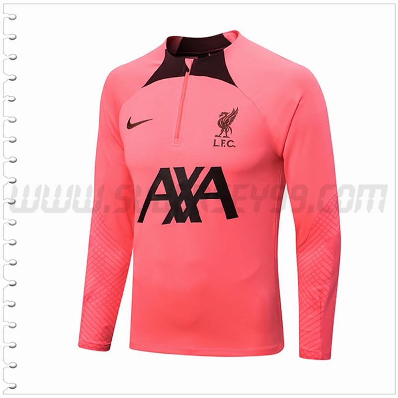 Sudadera Entrenamiento FC Liverpool Rosa 2022 2023