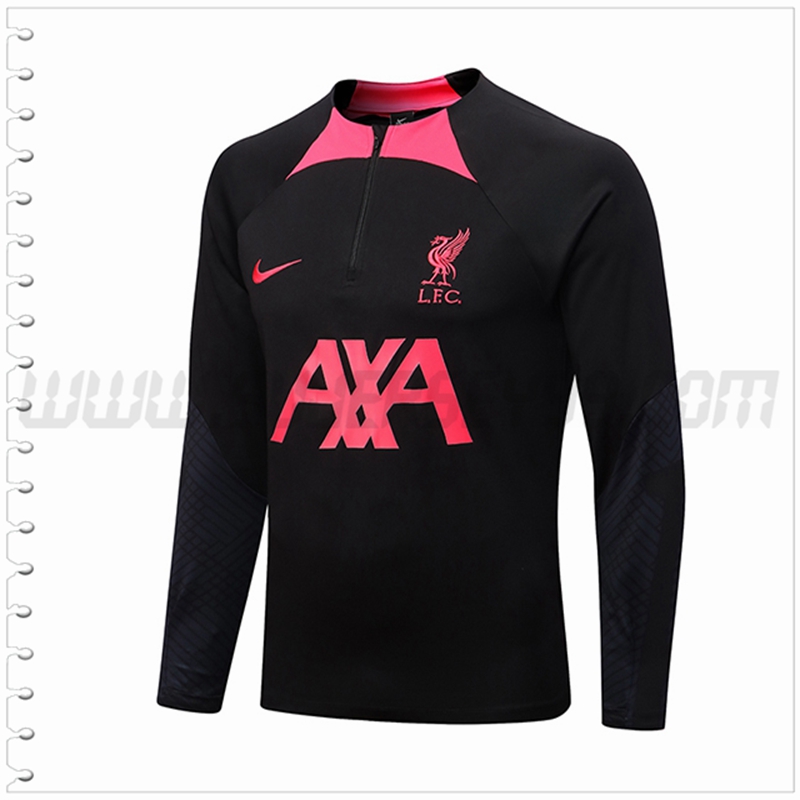 Sudadera Entrenamiento FC Liverpool Negro/Rosa 2022 2023