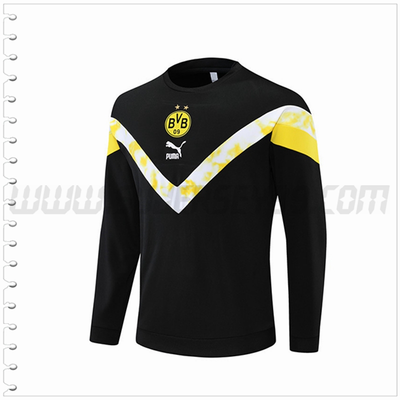 Sudadera Entrenamiento Dortmund BVB Negro/Blanco 2022 2023