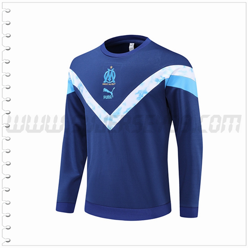Sudadera Entrenamiento Marsella OM Blanco/Azul 2022 2023