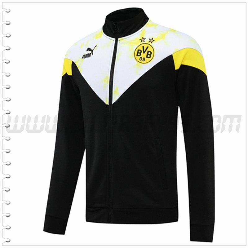 Chaqueta Futbol Dortmund BVB Negro/Blanco 2022 2023