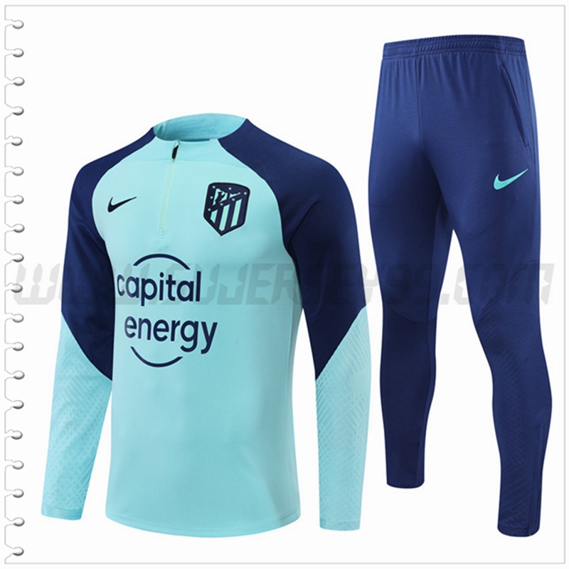 Chandal del Atletico Madrid Azul claro 2022 2023