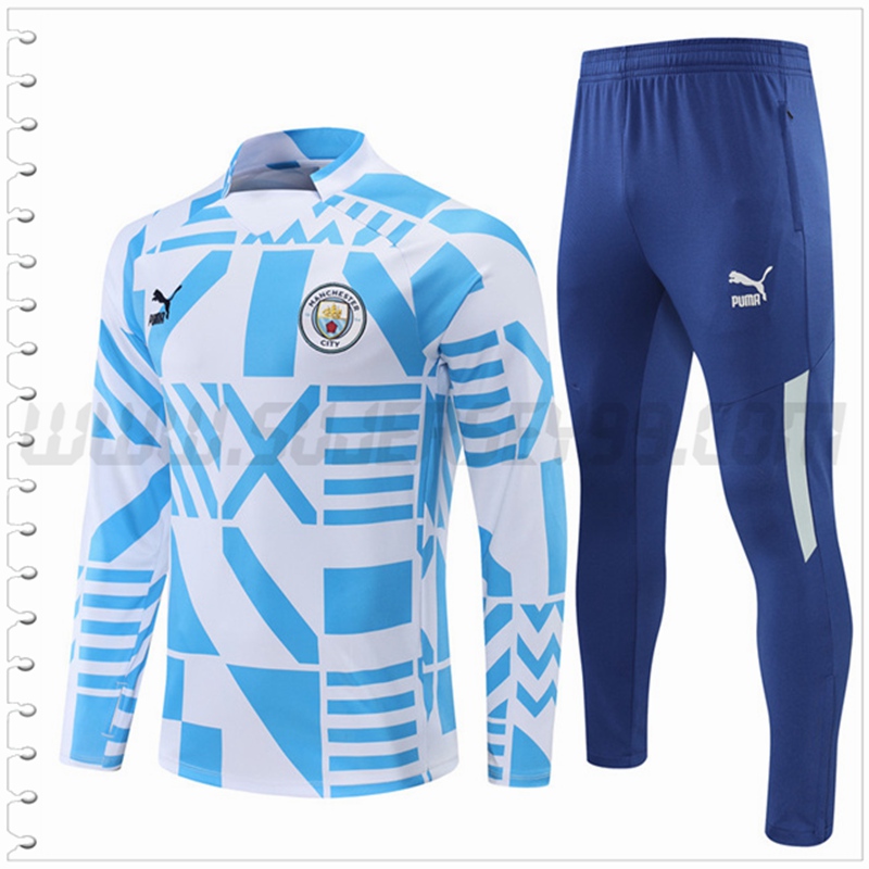 Chandal del Manchester City Azul/Blanco 2022 2023