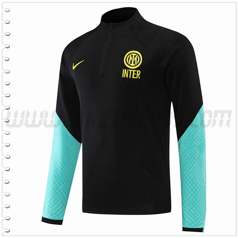 Sudadera Entrenamiento Inter Milan Negro/Verde 2022 2023