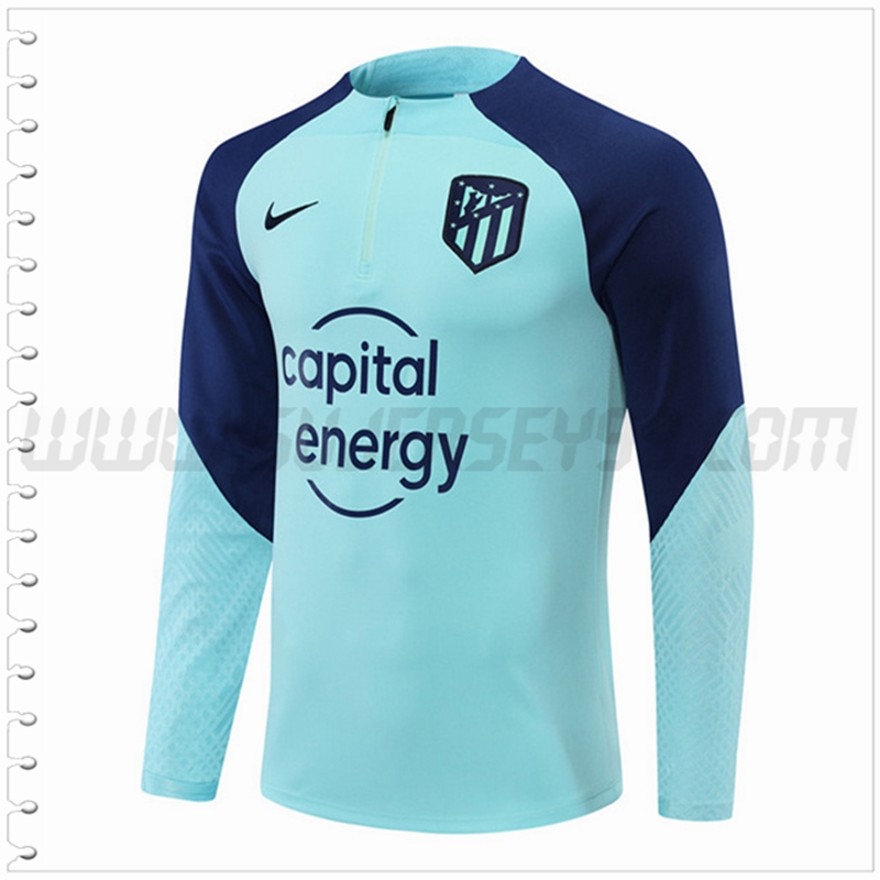 Sudadera Entrenamiento Atletico Madrid Azul claro 2022 2023