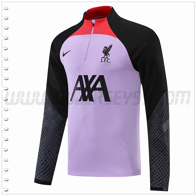 Sudadera Entrenamiento FC Liverpool Violeta/Negro 2022 2023