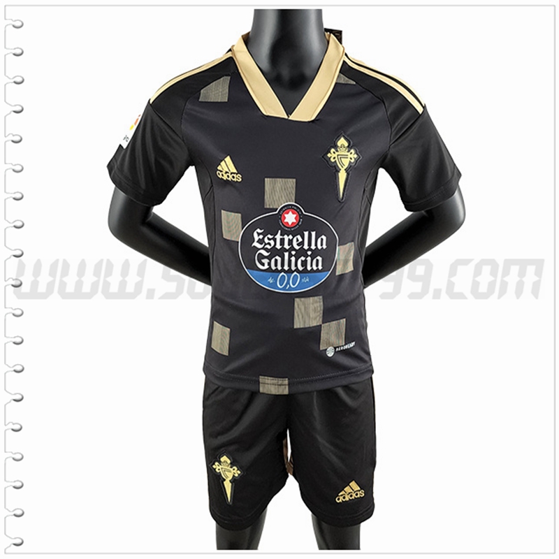 Nuevo Equipacion del Celta Vigo Ninos Negro 2022 2023