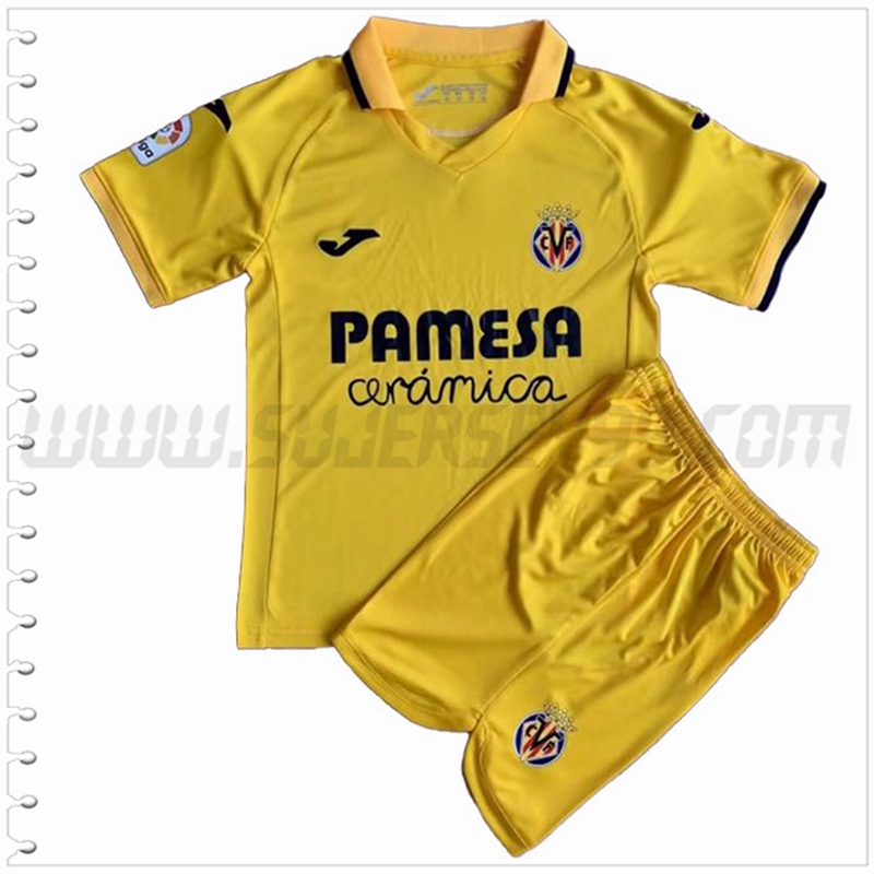 Nuevo Equipacion del Villarreal CF Ninos Amarillo 2022 2023