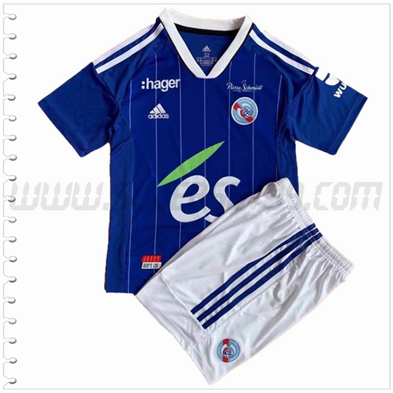 Nuevo Equipacion del RC Strasbourg Ninos Azul 2022 2023