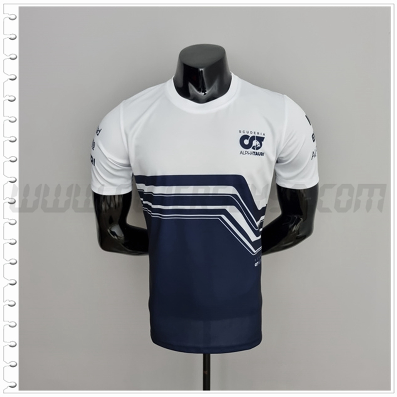 Camiseta de Manga Corta F1 Scuderia Alphatauri Azul/Blanco 2022