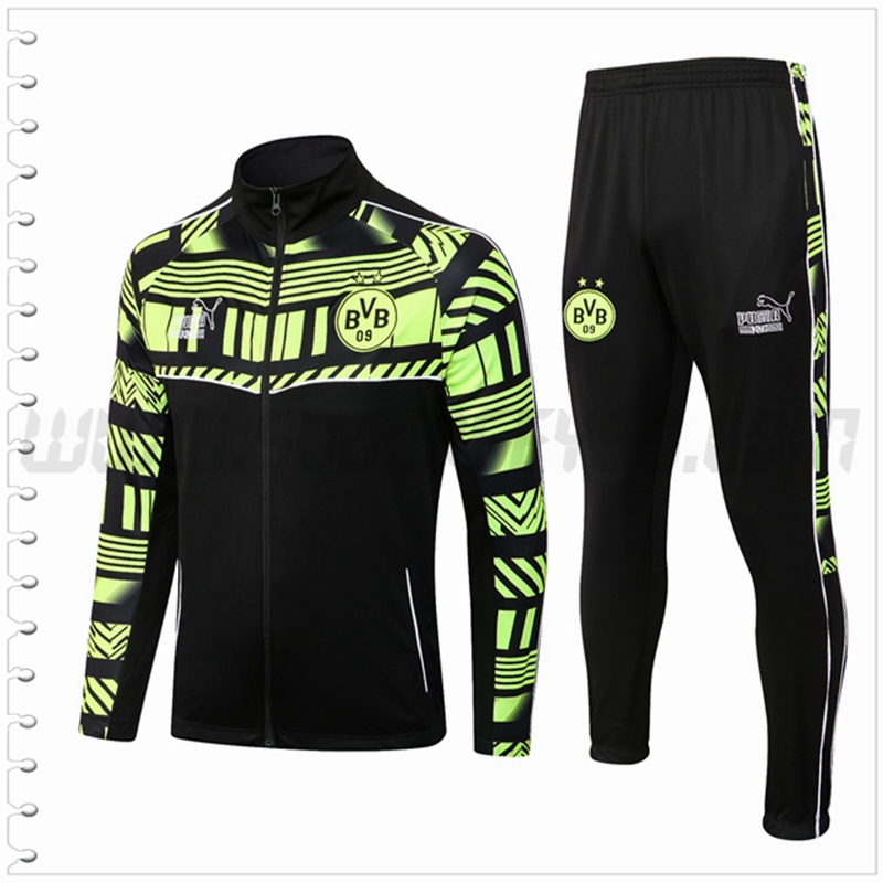Chaqueta Chandal Futbol Dortmund BVB Negro/Amarillo 2022 2023