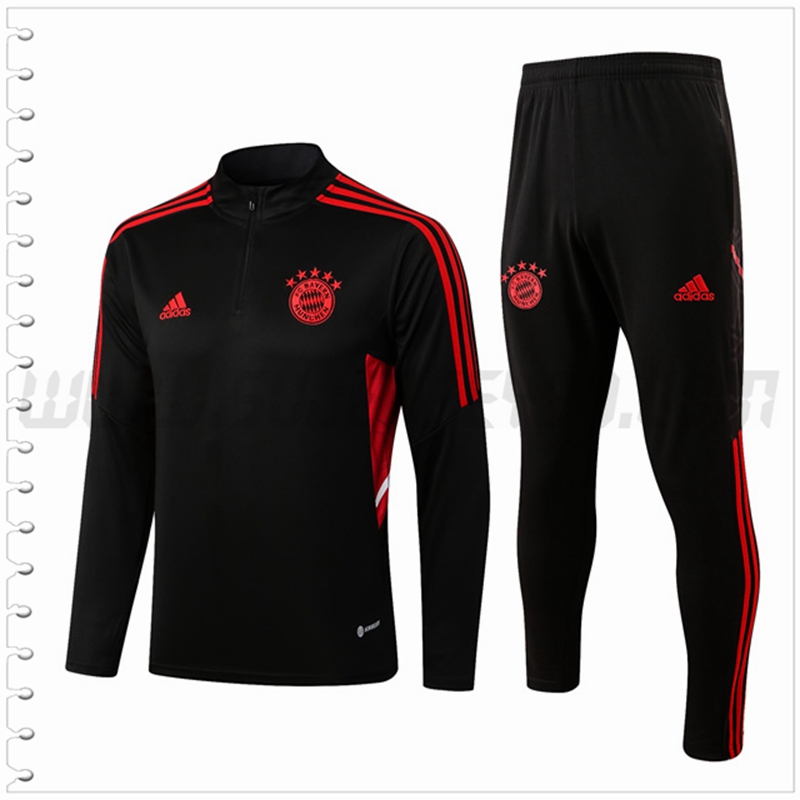 Chandal Futbol Bayern Munich Negro/Rojo 2022 2023