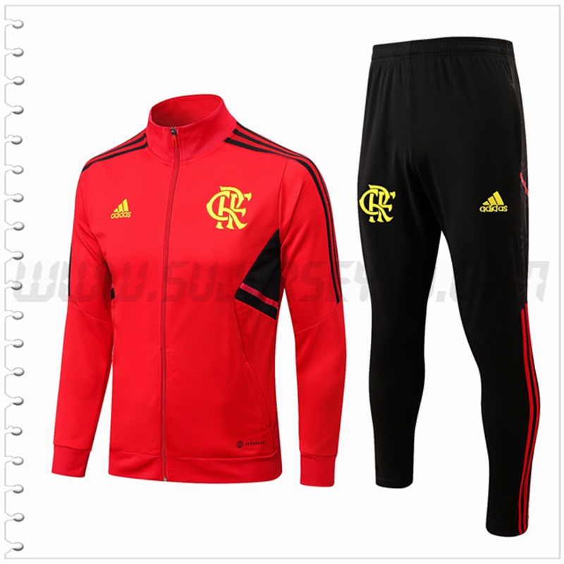 Chaqueta Chandal Futbol Flamenco Rojo 2022 2023