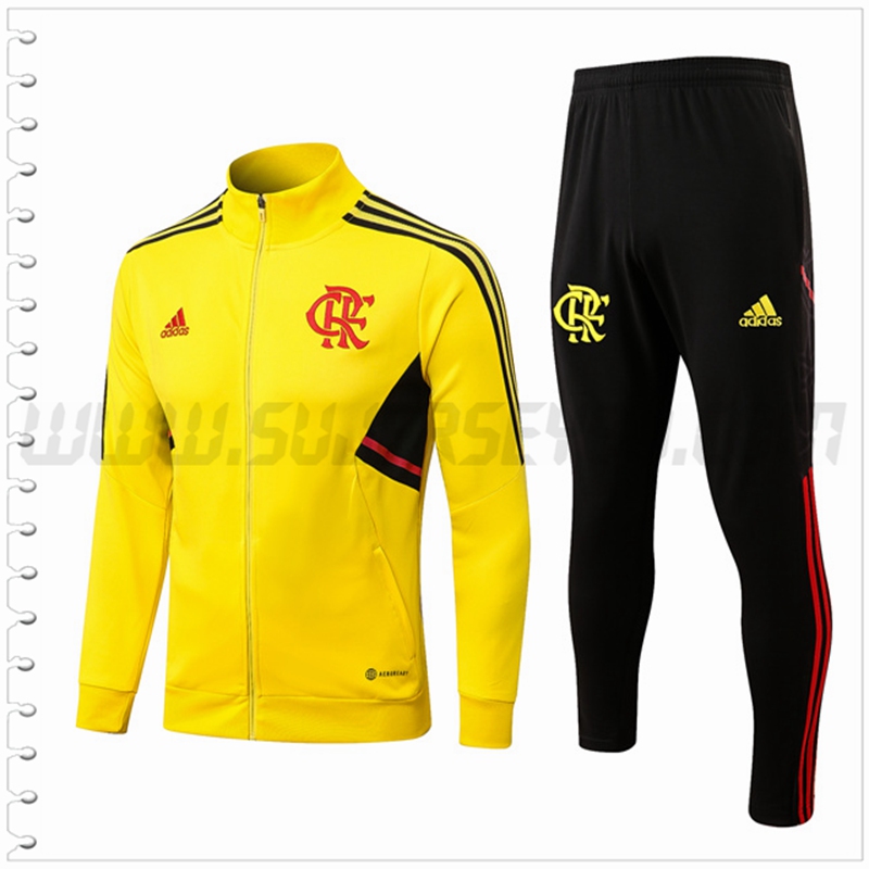 Chaqueta Chandal Futbol Flamenco Amarillo 2022 2023