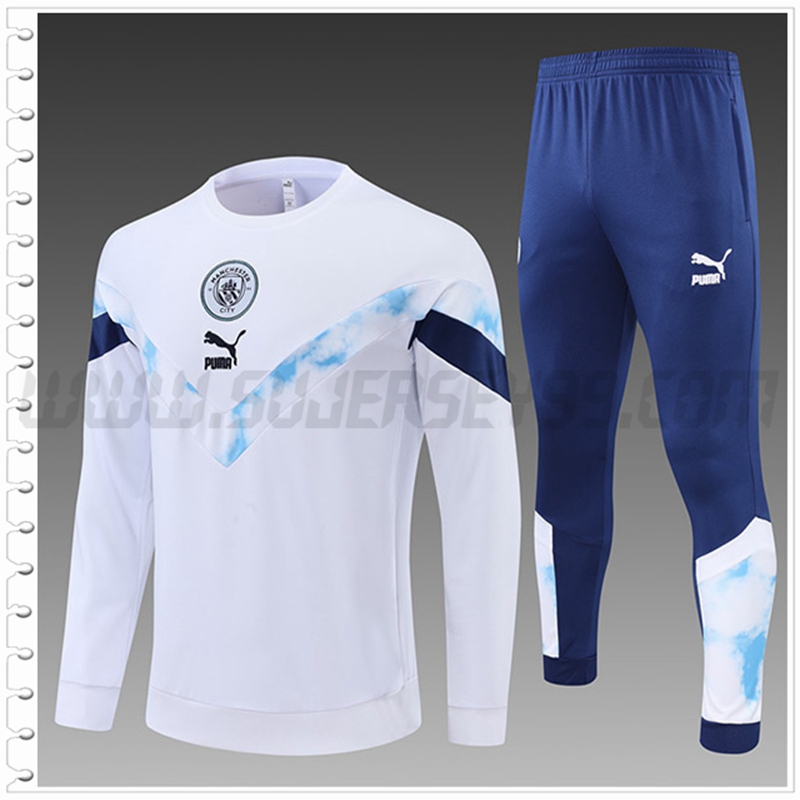 Chandal Futbol Manchester City Ninos Blanco 2022 2023