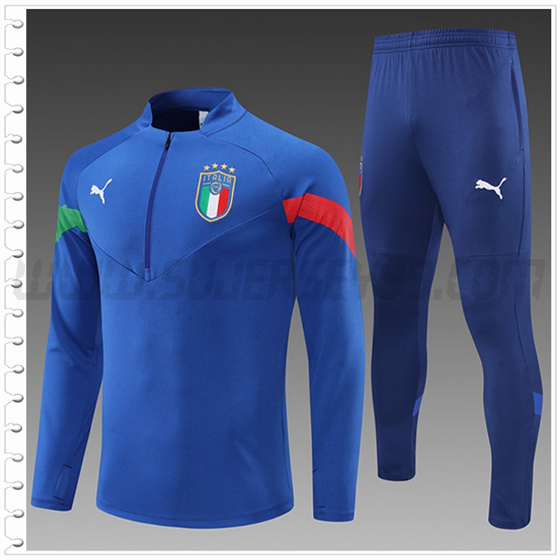 Chandal Futbol Italia Ninos Azul 2022 2023