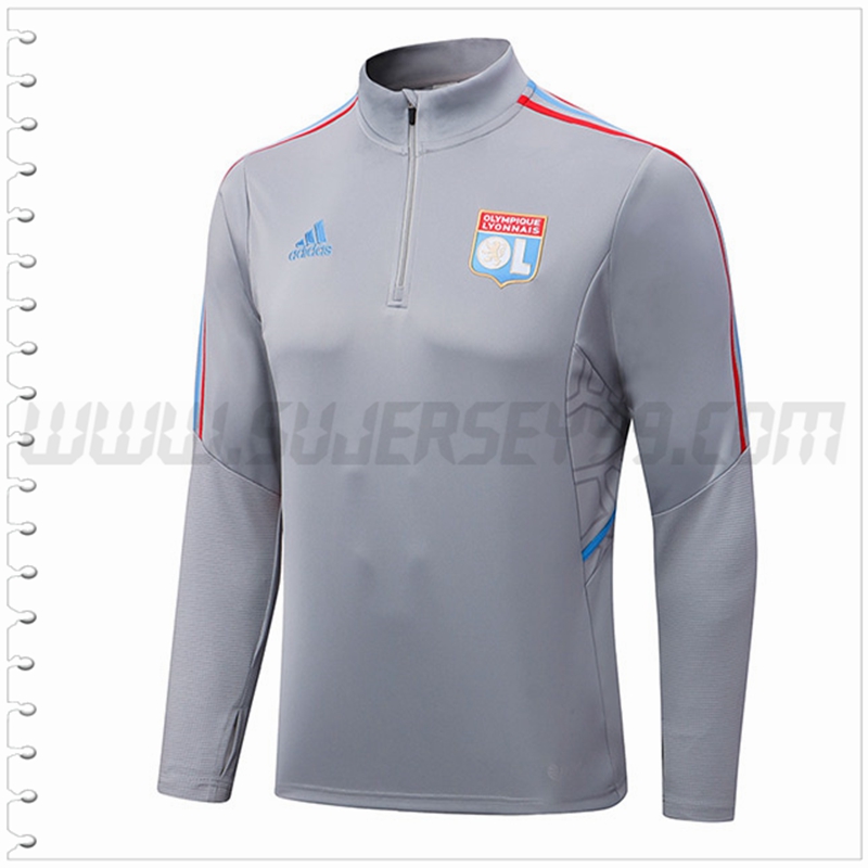 Sudadera Entrenamiento Lyon OL Gris 2022 2023