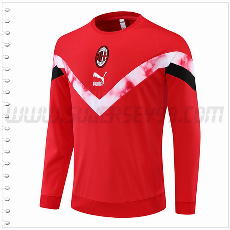 Sudadera Entrenamiento AC Milan Rojo 2022 2023