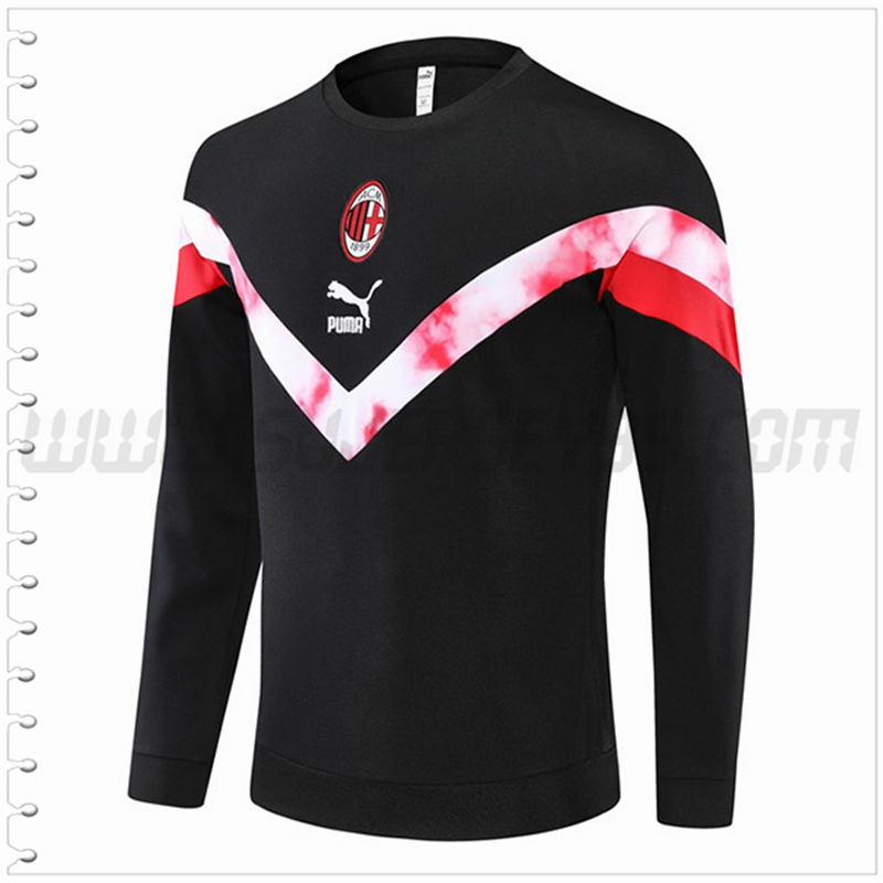Sudadera Entrenamiento AC Milan Negro 2022 2023