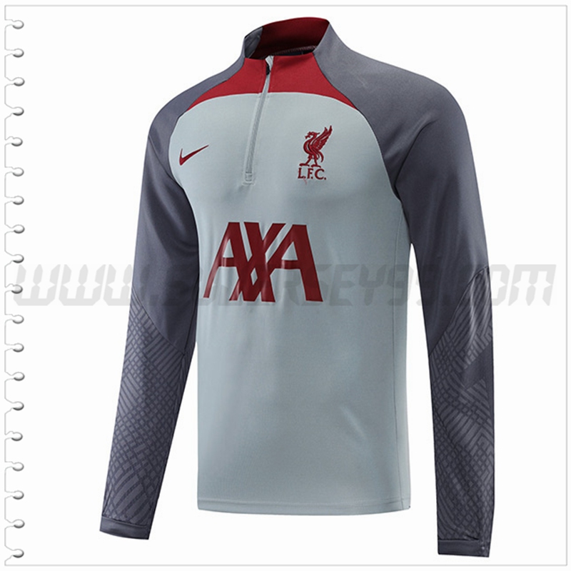 Sudadera Entrenamiento FC Liverpool Gris 2022 2023