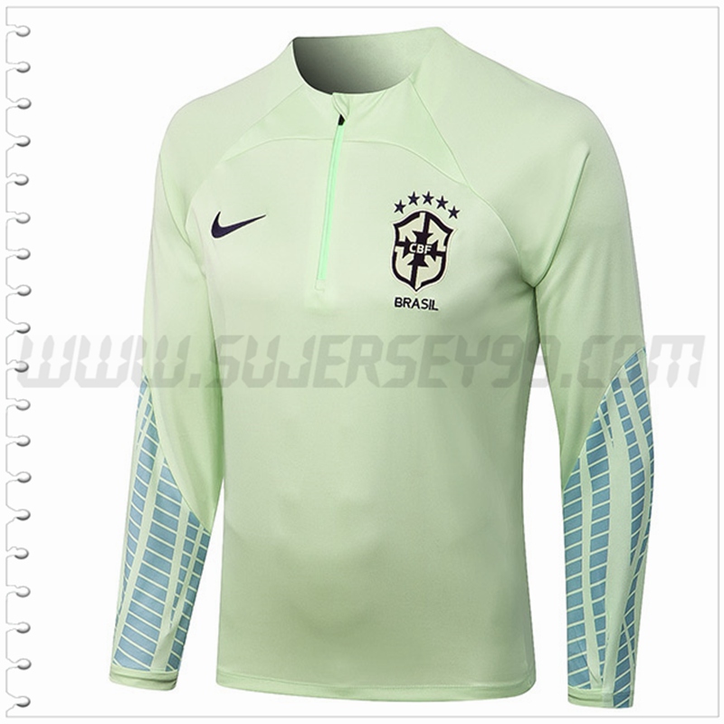 Sudadera Entrenamiento Brasil Verde 2022 2023