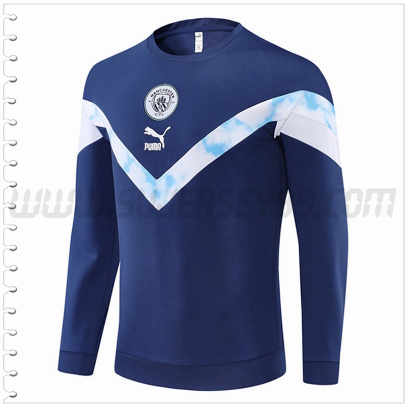 Sudadera Entrenamiento Manchester City Azul Marino 2022 2023