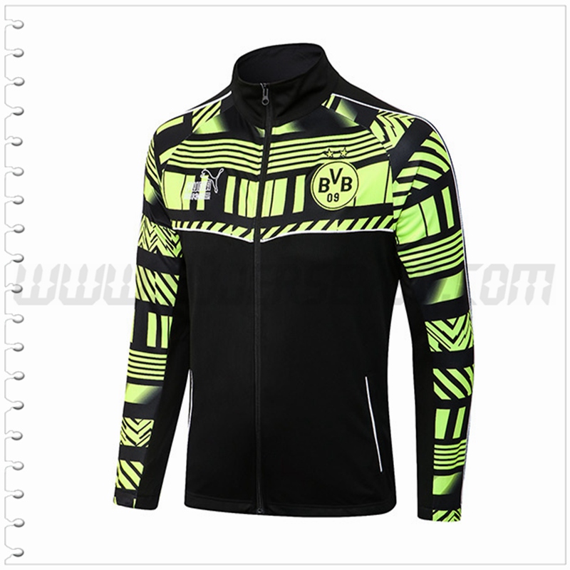 Chaqueta Futbol Dortmund BVB Negro/Amarillo 2022 2023