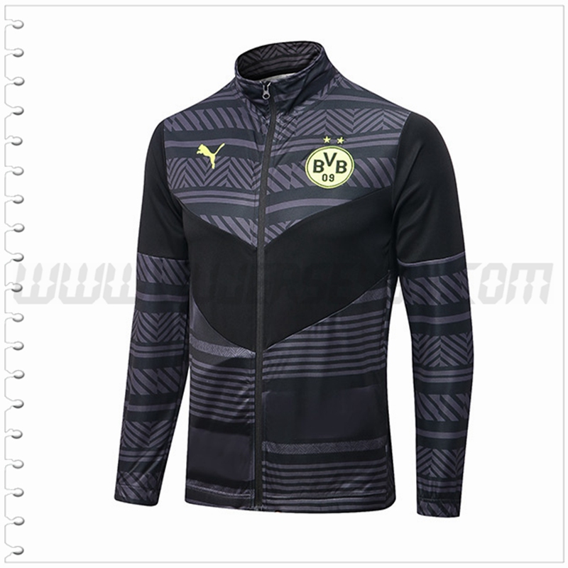 Chaqueta Futbol Dortmund BVB Negro/Gris 2022 2023