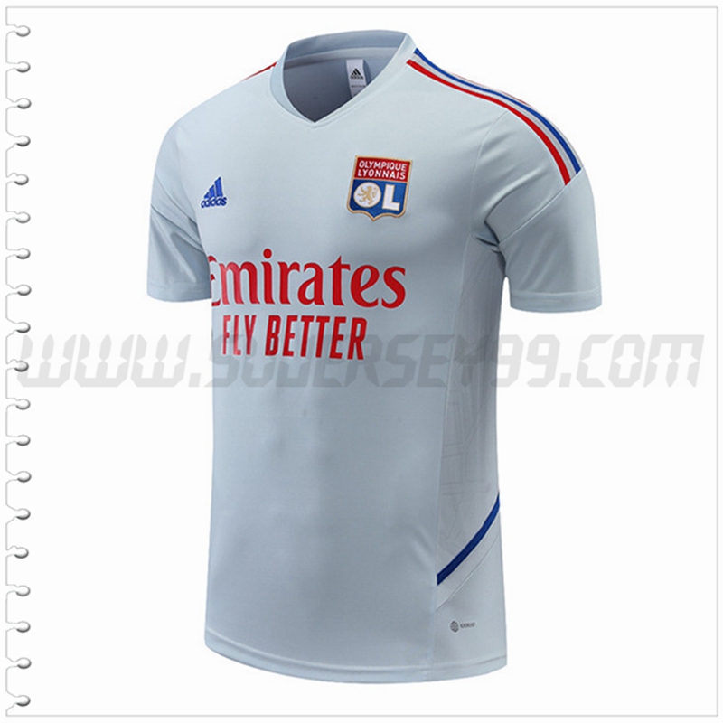 Camiseta Entrenamiento Lyon Gris 2022 2023