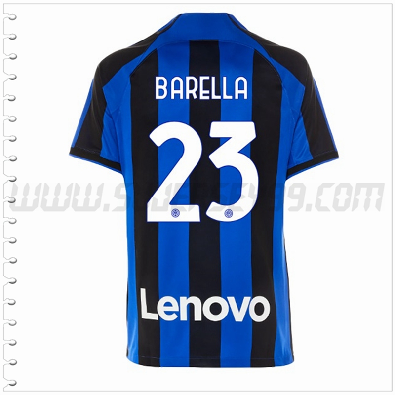 Primera Camiseta Futbol Inter Milan BARELLA #23 2022 2023