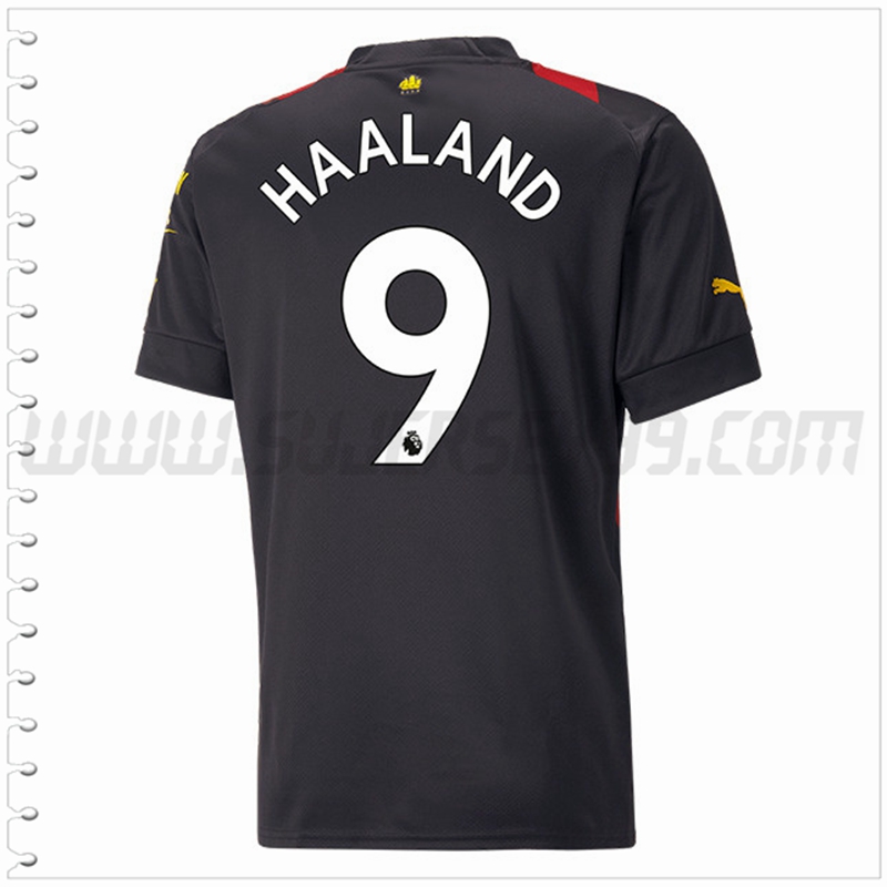 Segunda Camiseta Futbol Manchester City HAALAND #9 2022 2023