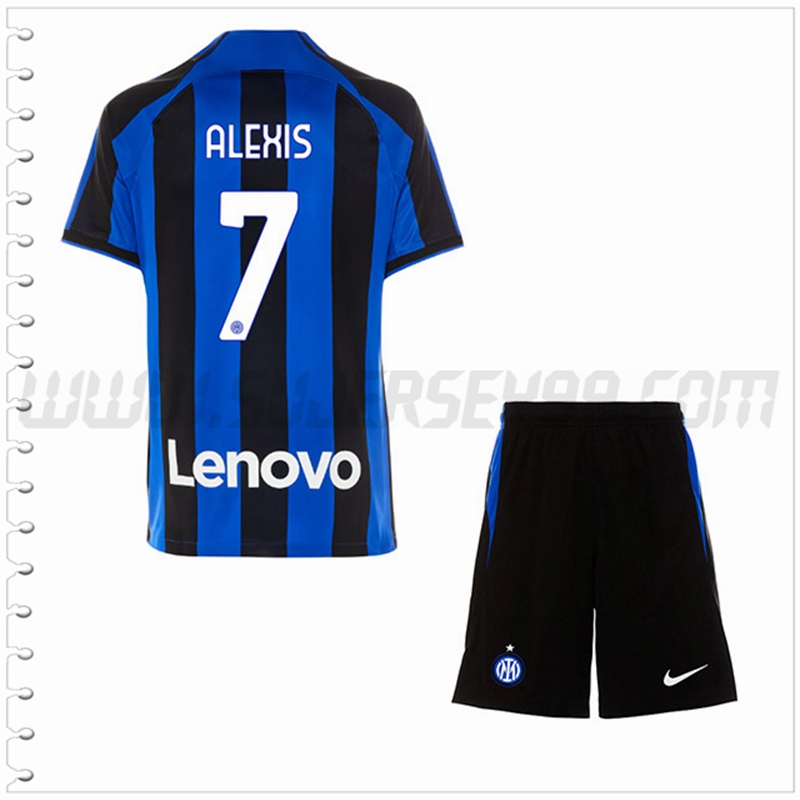 Equipacion del Inter Milan ALEXIS #7 Ninos 2022 2023