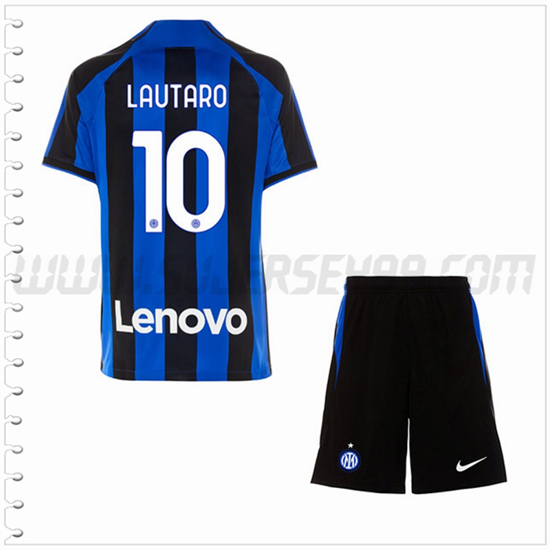 Equipacion del Inter Milan LAUTARO #10 Ninos 2022 2023