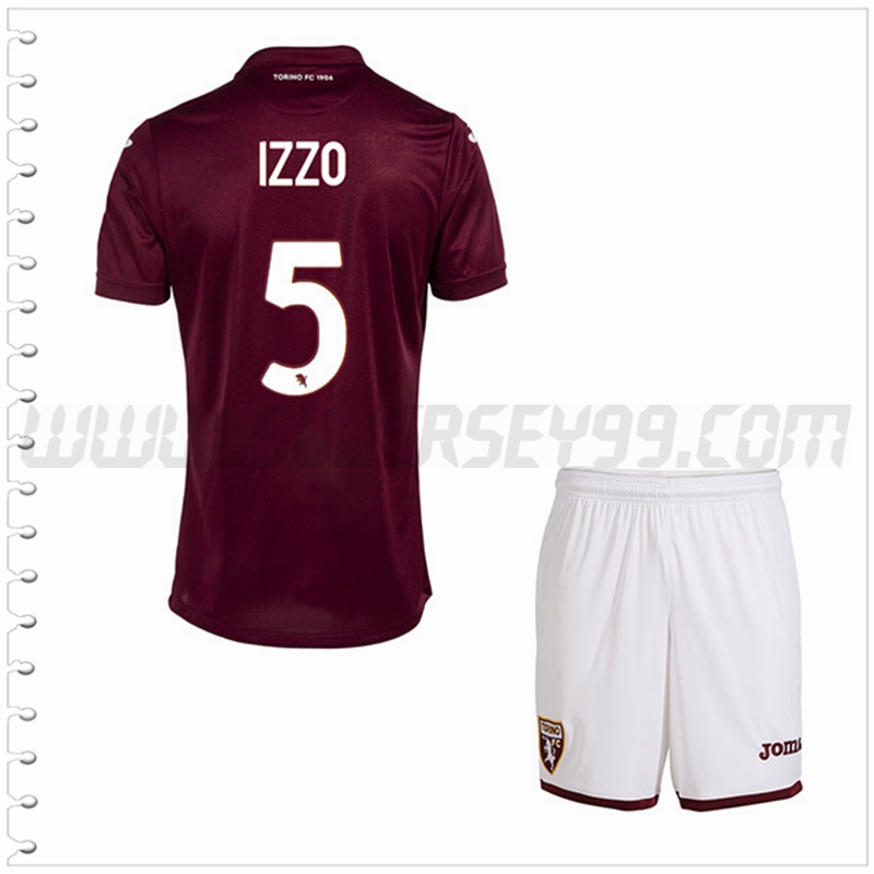 Equipacion del Torino IZZO #5 Ninos 2022 2023