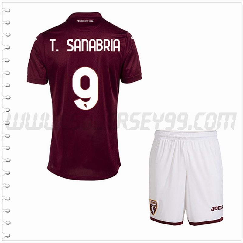 Equipacion del Torino T. SANABRIA #9 Ninos 2022 2023