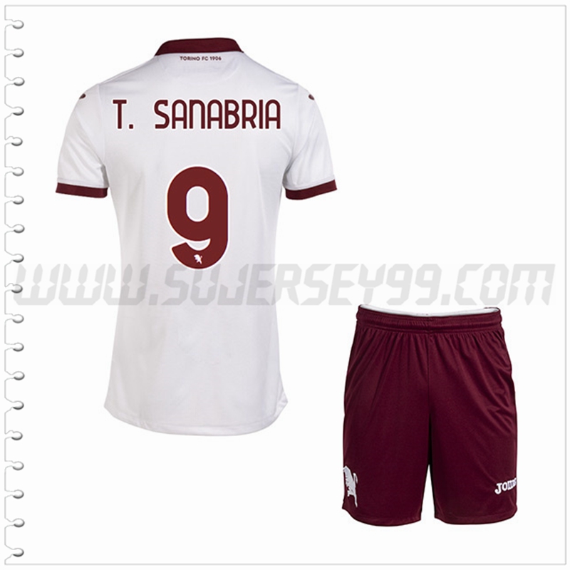 Equipacion del Torino T. SANABRIA #9 Ninos 2022 2023