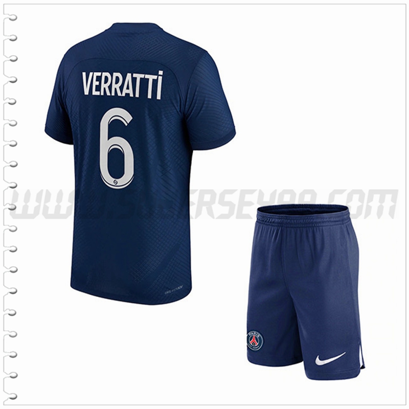 Equipacion del PSG VERRATTI #6 Ninos 2022 2023