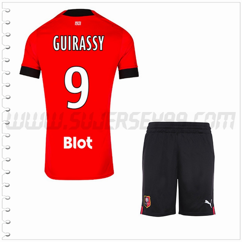 Equipacion del Stade Rennais GUIRASSY #9 Ninos 2022 2023