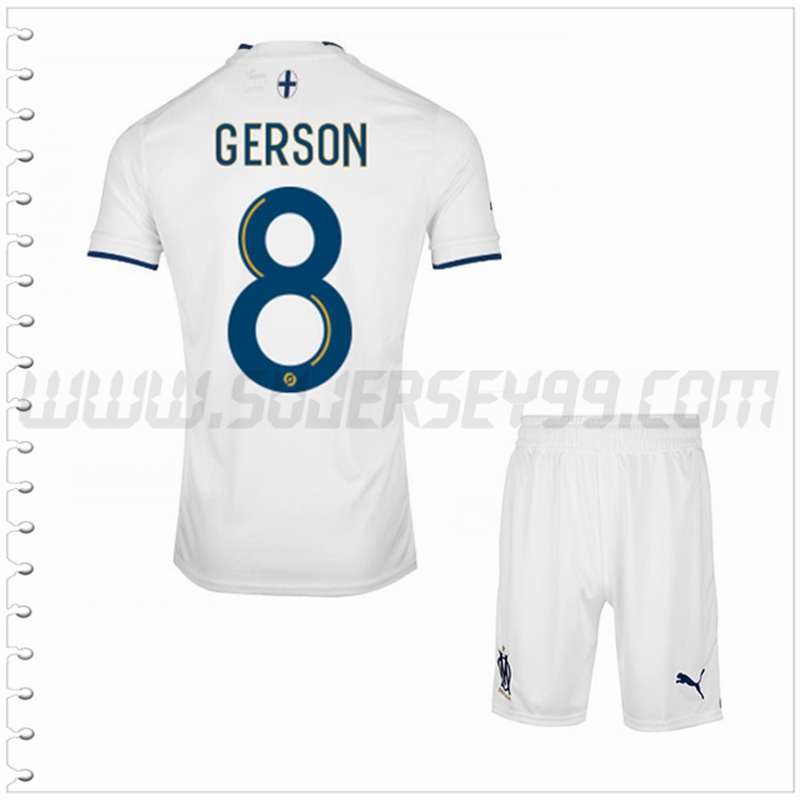 Equipacion del Marsella OM GERSON #8 Ninos 2022 2023