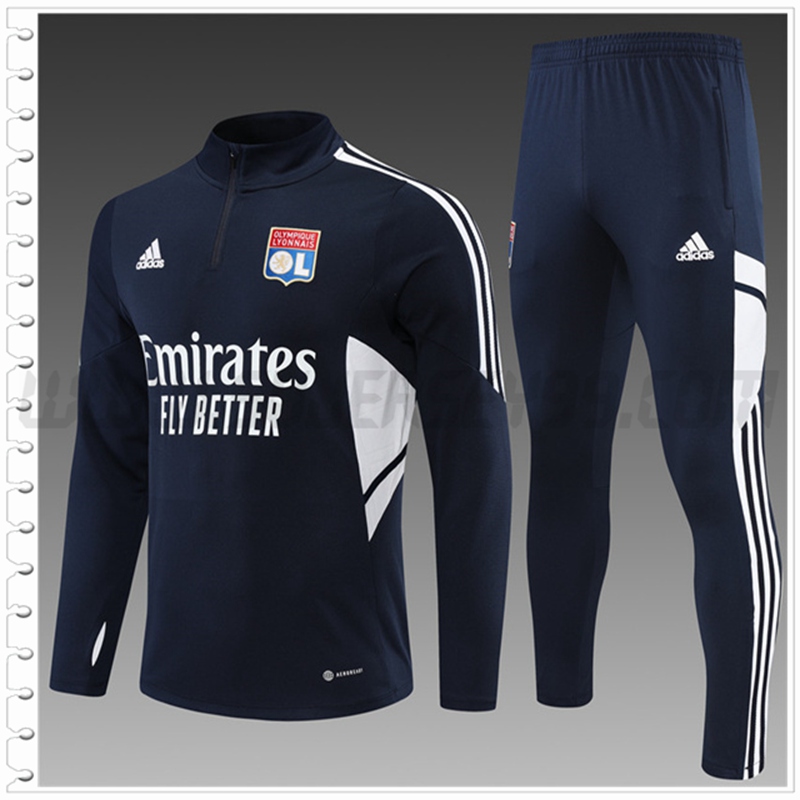 Chandal Futbol Lyon Ninos Azul Marino 2022 2023
