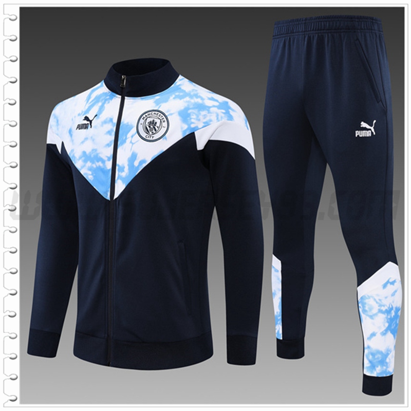 Chaqueta Chandal Futbol Manchester City Ninos Azul Marino/Blanco 2022 2023